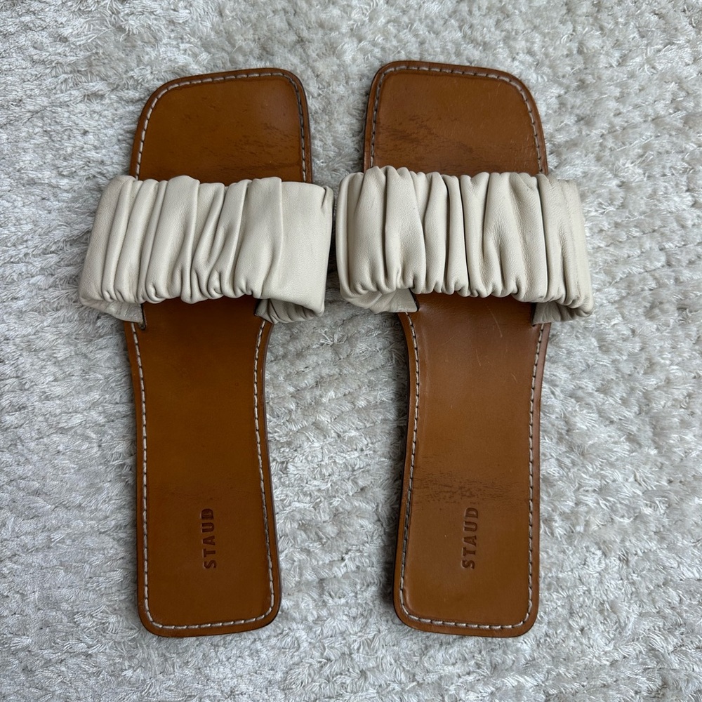 Staud Nina ruched sandals